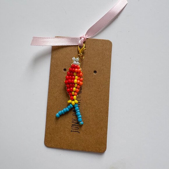 Fish Beaded Charm Keychain - Picture 2 of 3